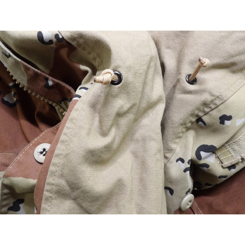VTG 90 Prestige Desert Storm Camo Parka Men XXL Tactical Choco Chip Field Jacket - Picture 13 of 16